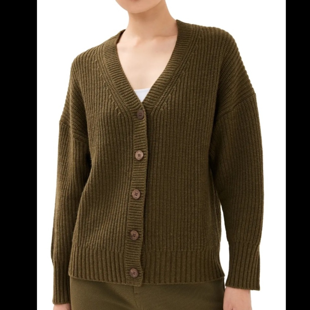 STAUD Matilda Cardigan in sergeant Green NWT